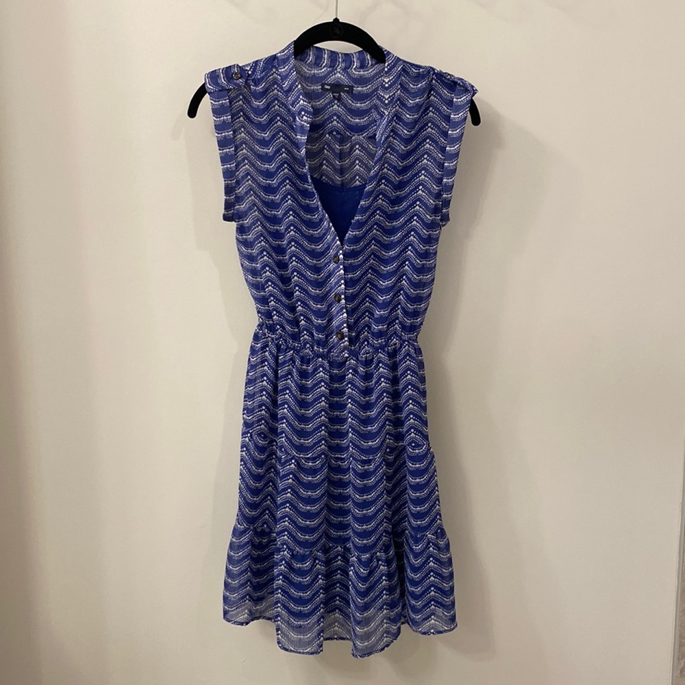 Sheer (with built in slip) blue dress